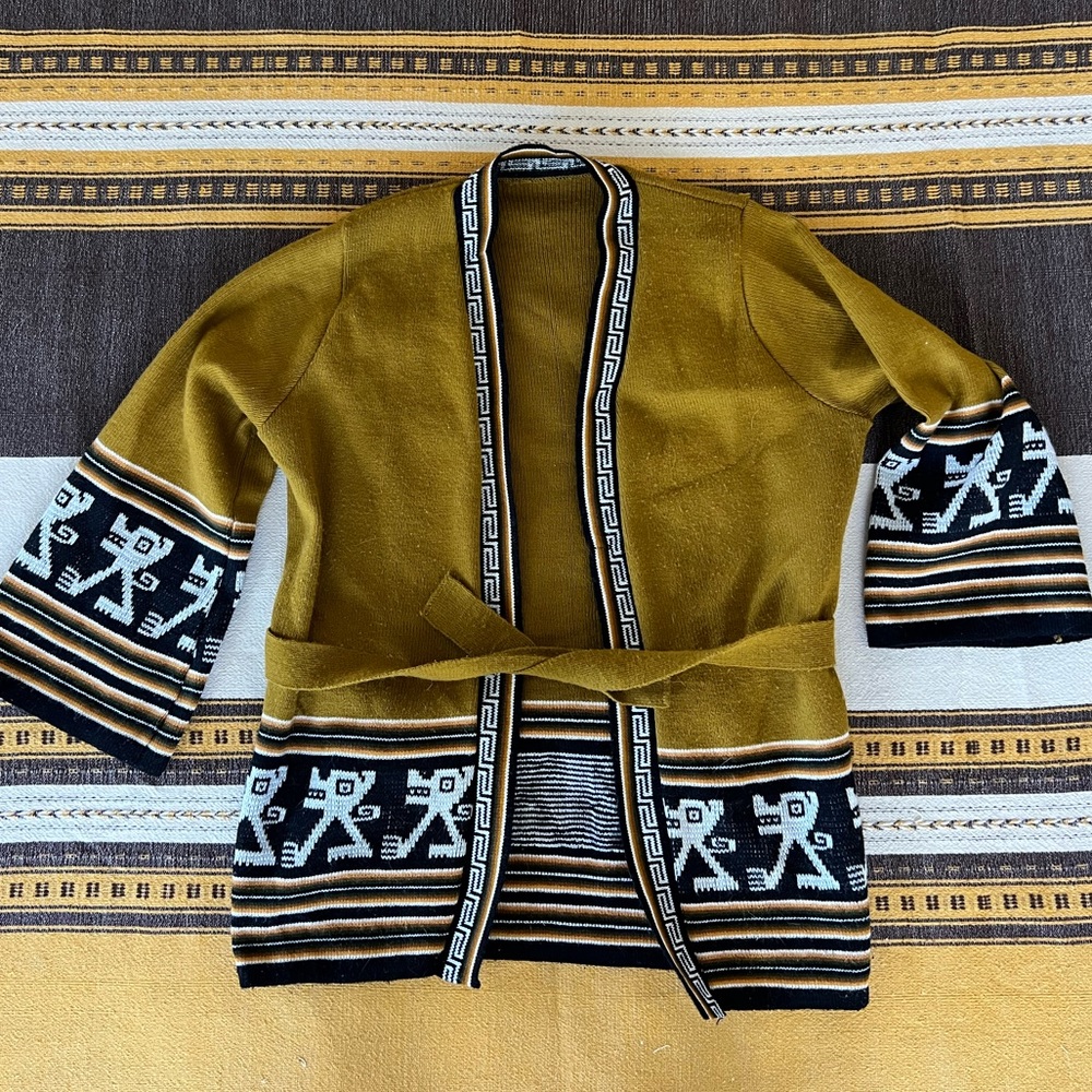 Peruvian Alpaca Cardigan - size medium